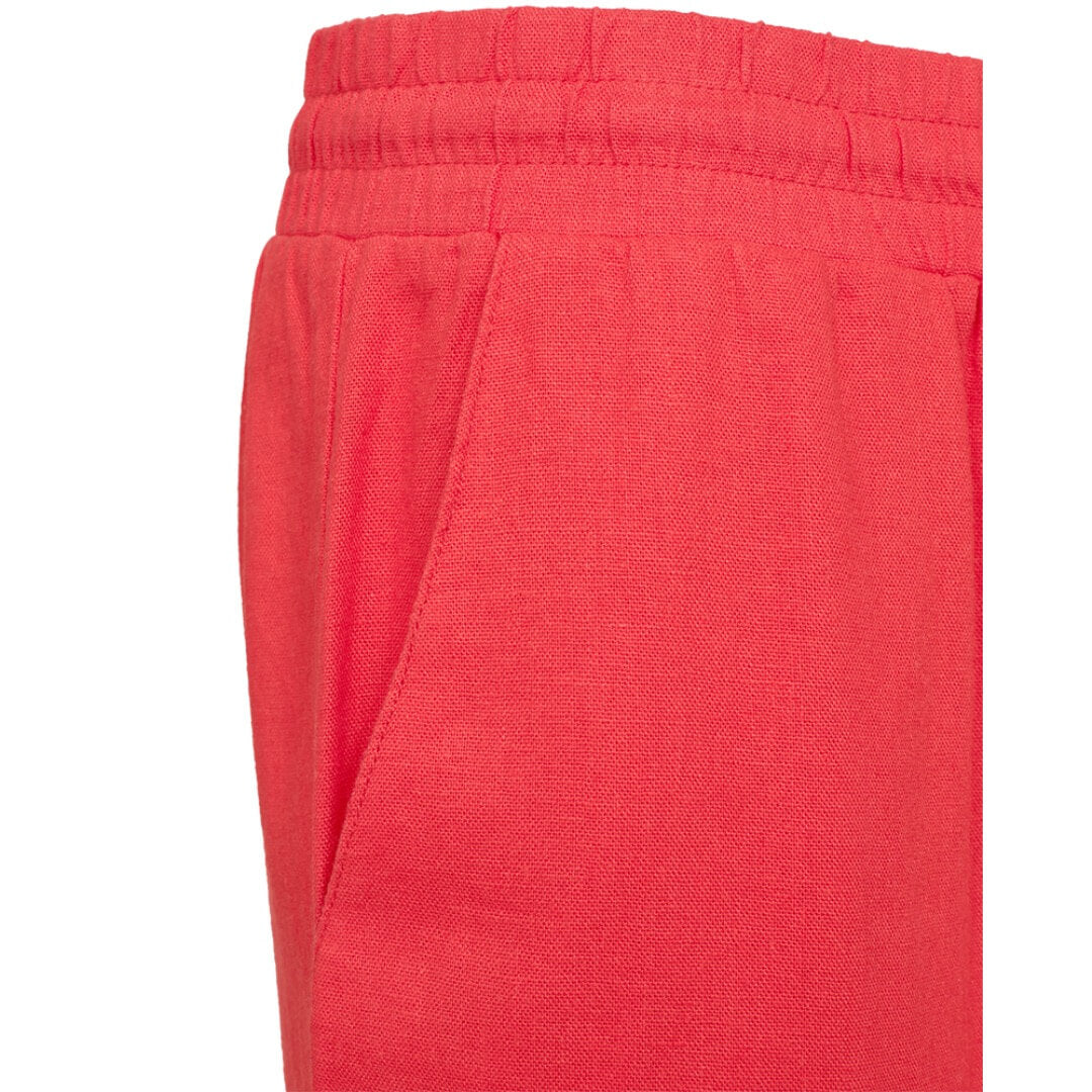 Freequent pellavahousu 7/8, punainen - Moment.fi