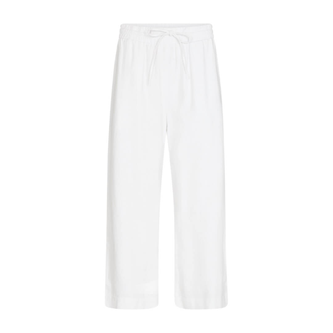 Freequent pellavahousu 7/8, valkoinen - Moment.fi