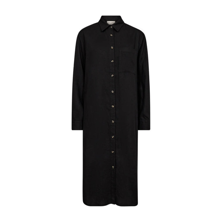 Freequent pellavamekko napit, musta - Moment.fi