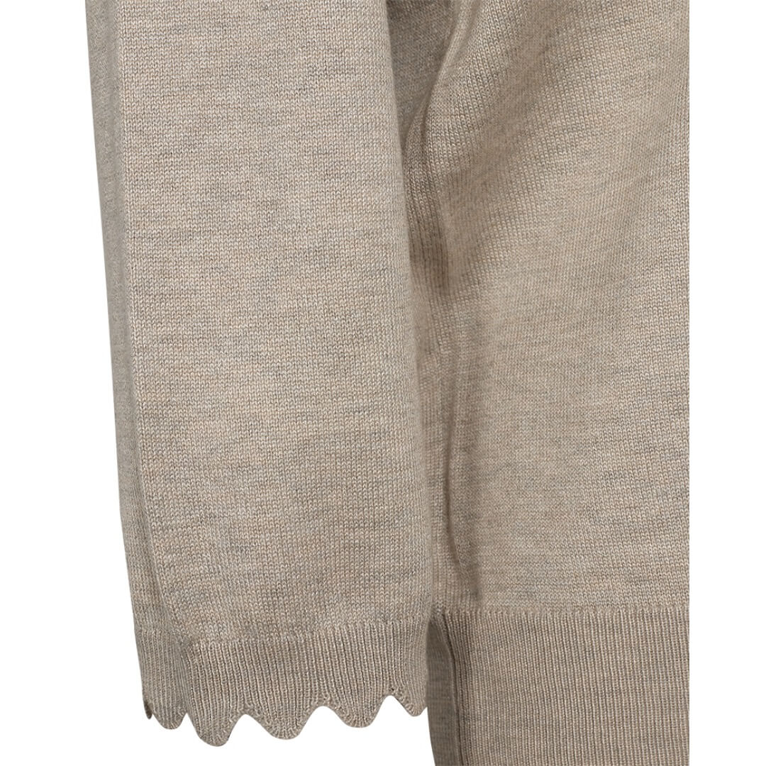 Freequent neule v-aukko, beige - Moment.fi