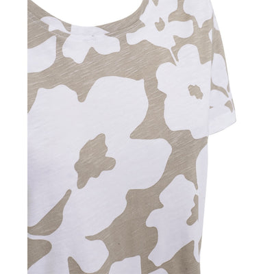 Freequent t-paita kukka, beige - Moment.fi