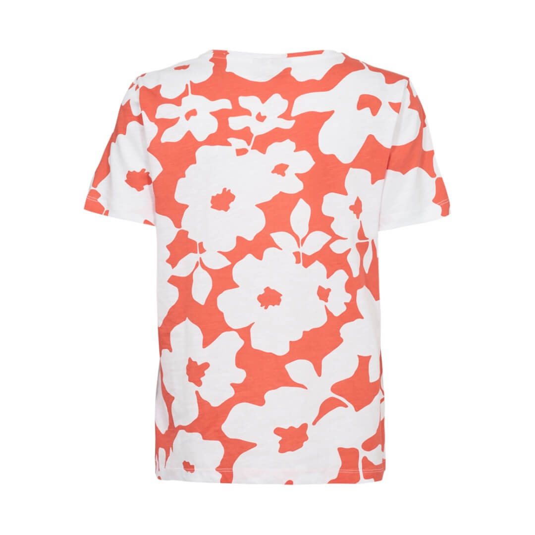Freequent t-paita kukka, koralli - Moment.fi