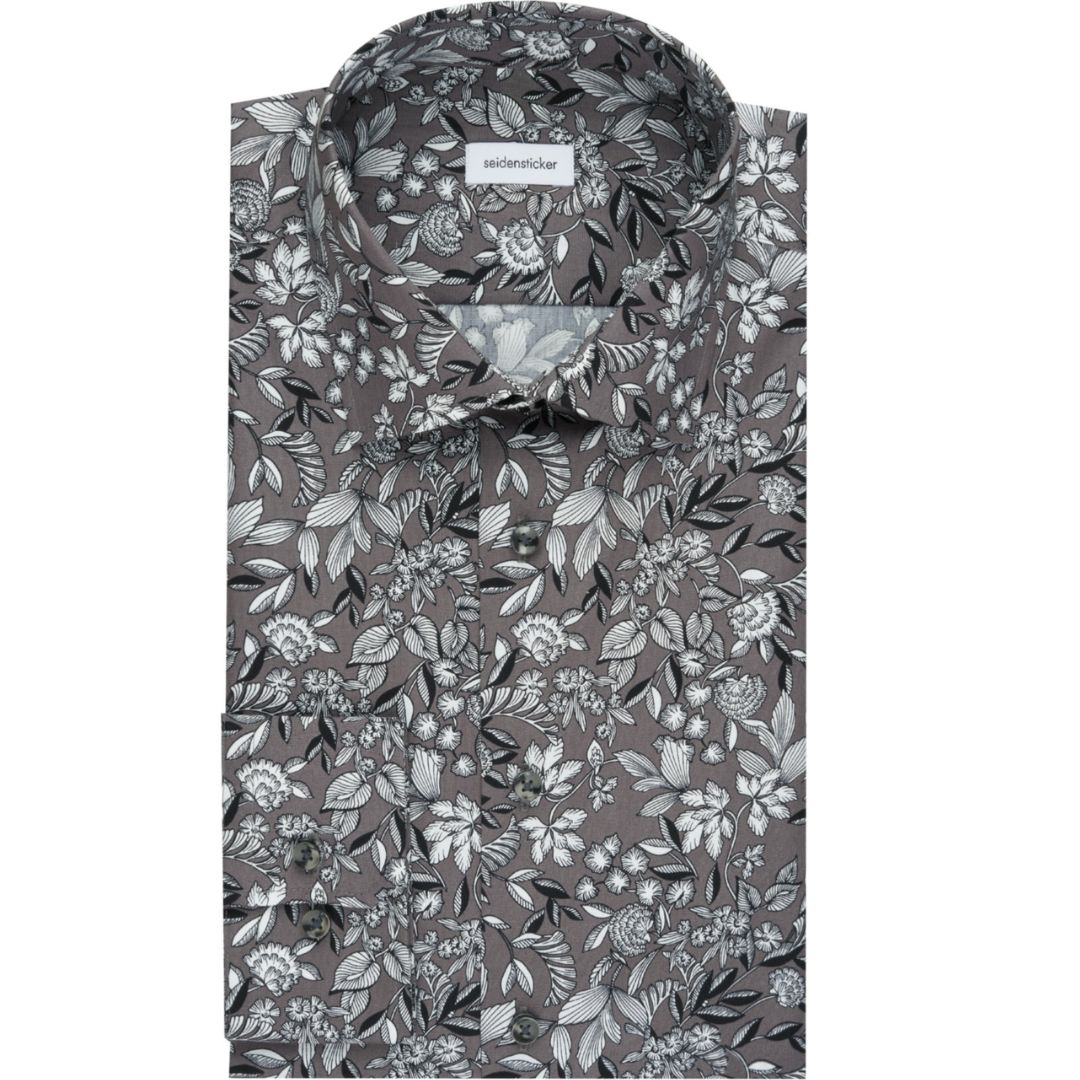 Seidensticker kuosipaita, harmaa - Moment.fi