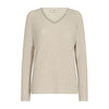 Freequent neule v-aukko, beige - Moment.fi