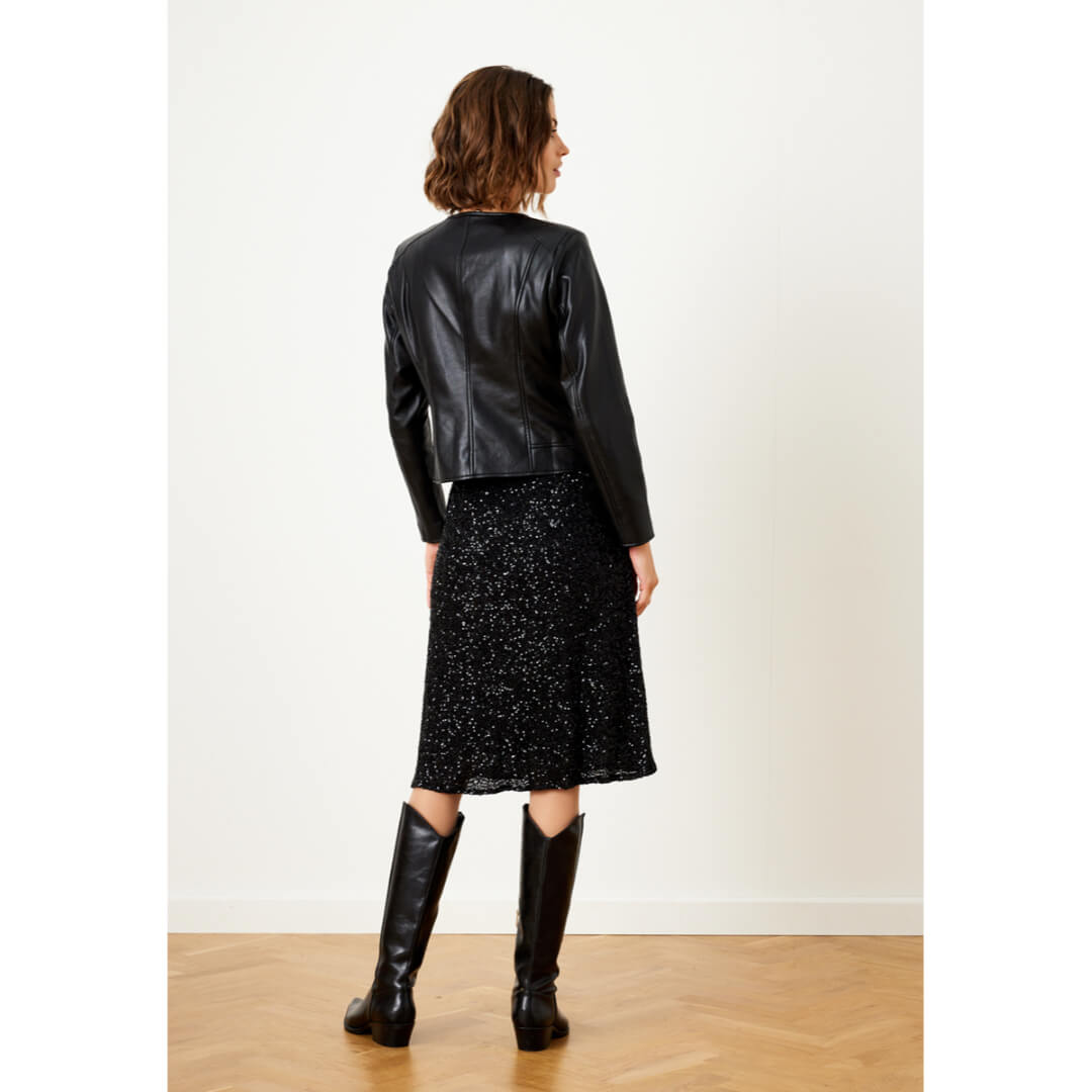 In Front paljettihame, musta - Moment.fi