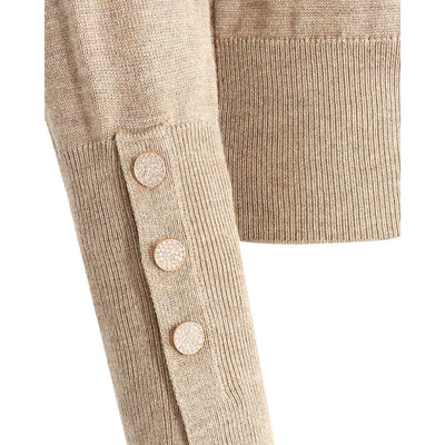 Freequent neule napeilla, beige - Moment.fi