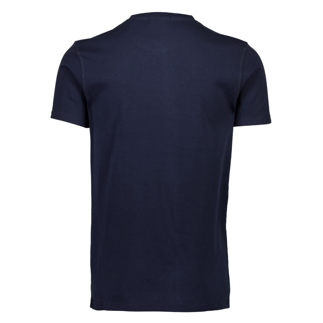 Lindbergh t-paita nappikaulus, tummansininen - Moment.fi