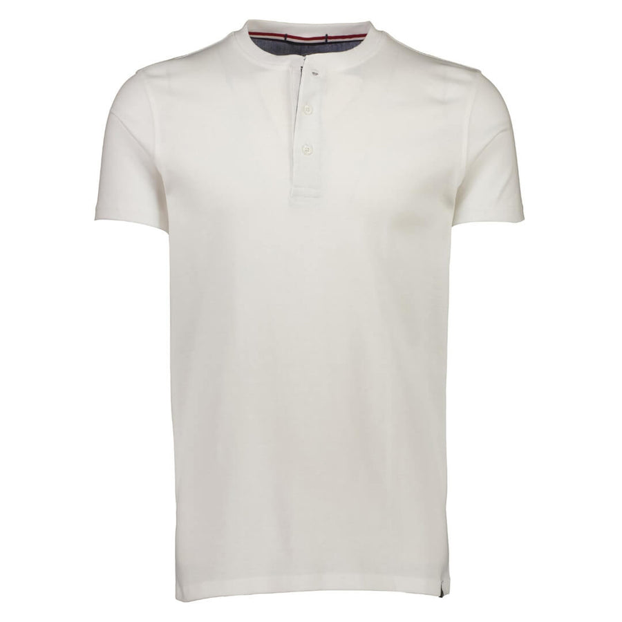 Lindbergh t-paita nappikaulus, valkoinen - Moment.fi