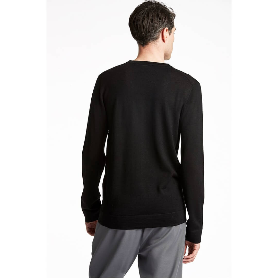 Lindbergh merinoneule, musta - Moment.fi