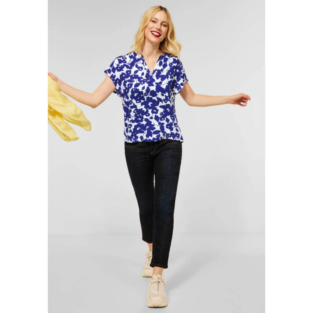 Street One kuosipaita, kirkassininen - Moment.fi