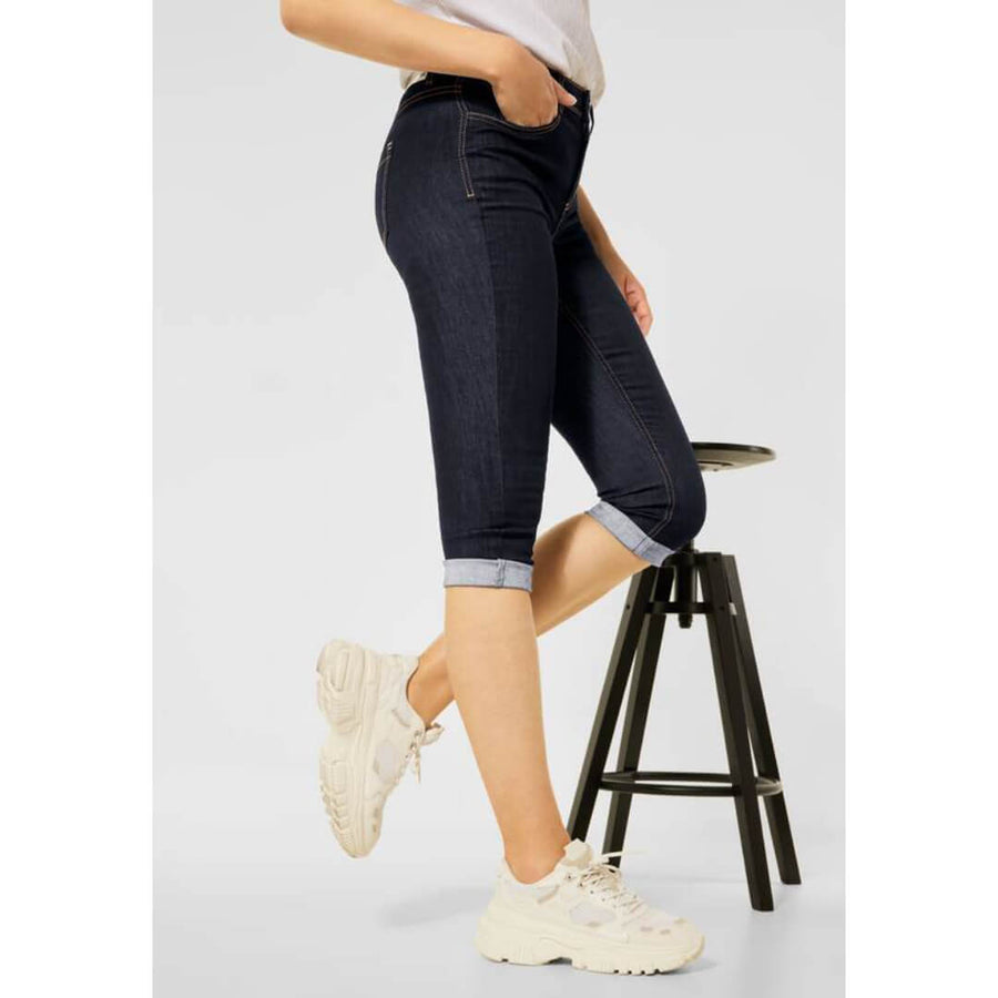 Street One farkkucapri, tummansininen - Moment.fi