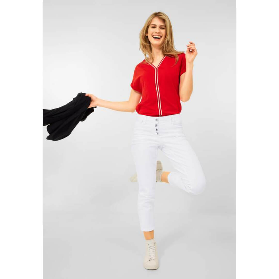 Cecil farkkucapri 7/8, valkoinen - Moment.fi