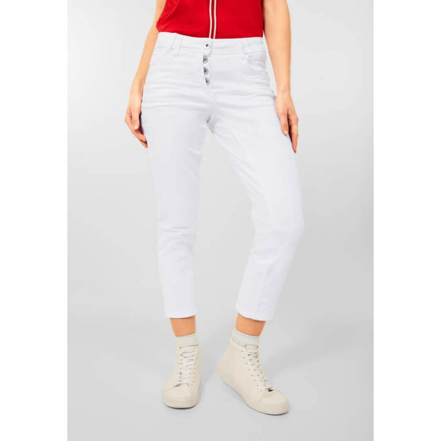 Cecil farkkucapri 7/8, valkoinen - Moment.fi