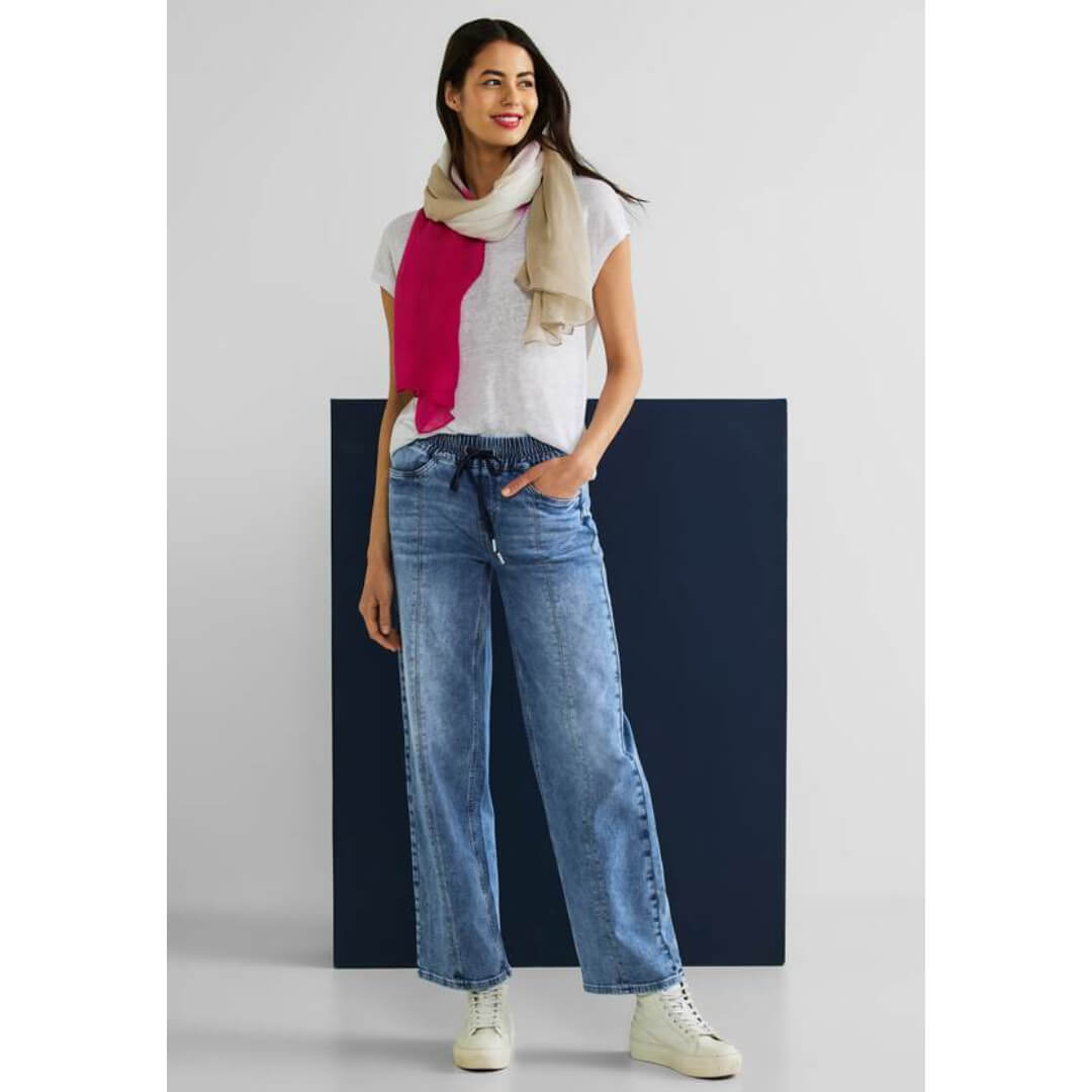 Street One farkku loosefit, sininen - Moment.fi