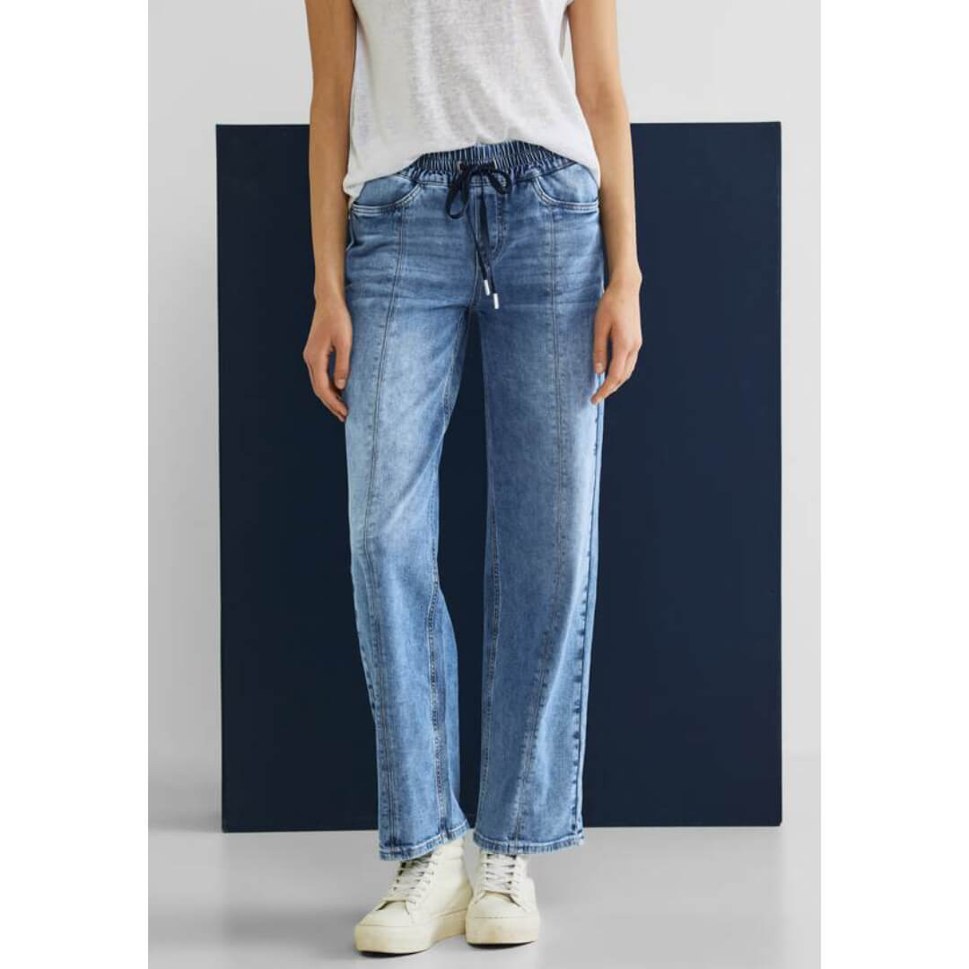 Street One farkku Loose fit, sininen - Moment.fi