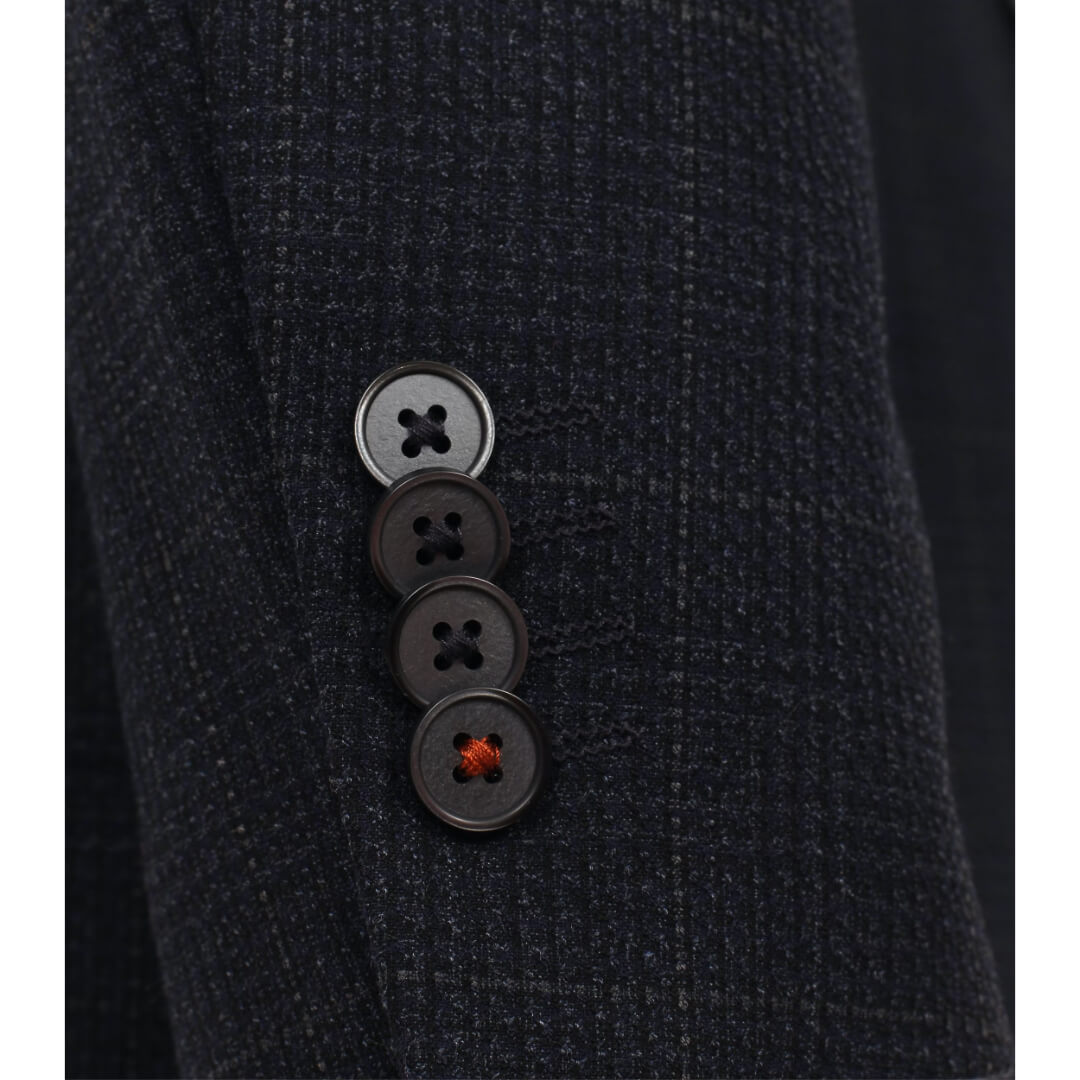 Venti ruutublazer jersey, tummansininen - Moment.fi