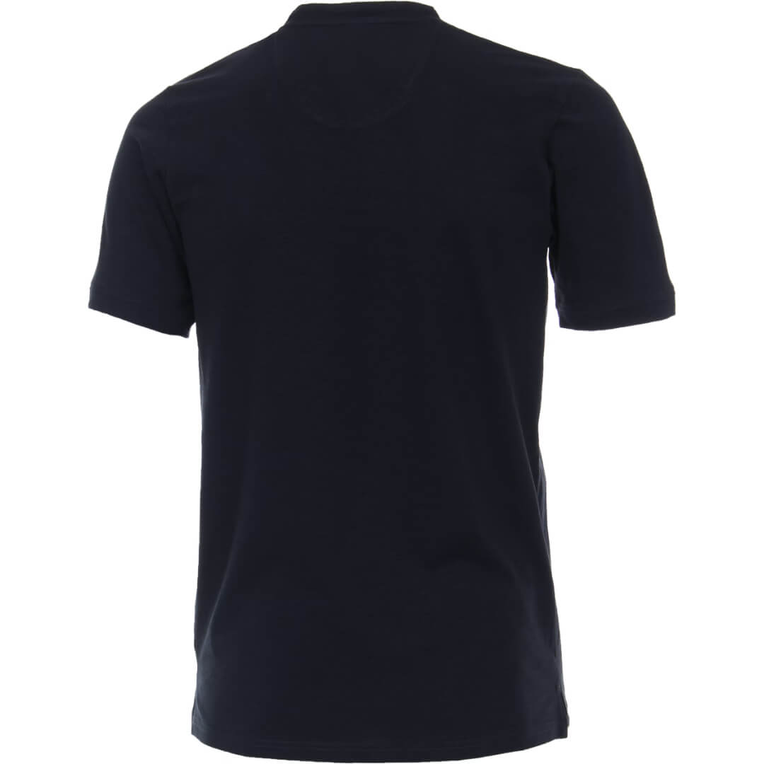 Casamoda t-paita henley, tummansininen - Moment.fi