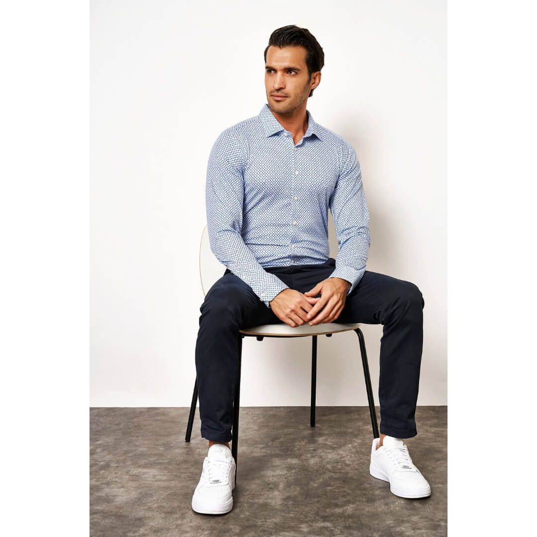 Desoto kuosipaita jersey, vaaleansininen - Moment.fi