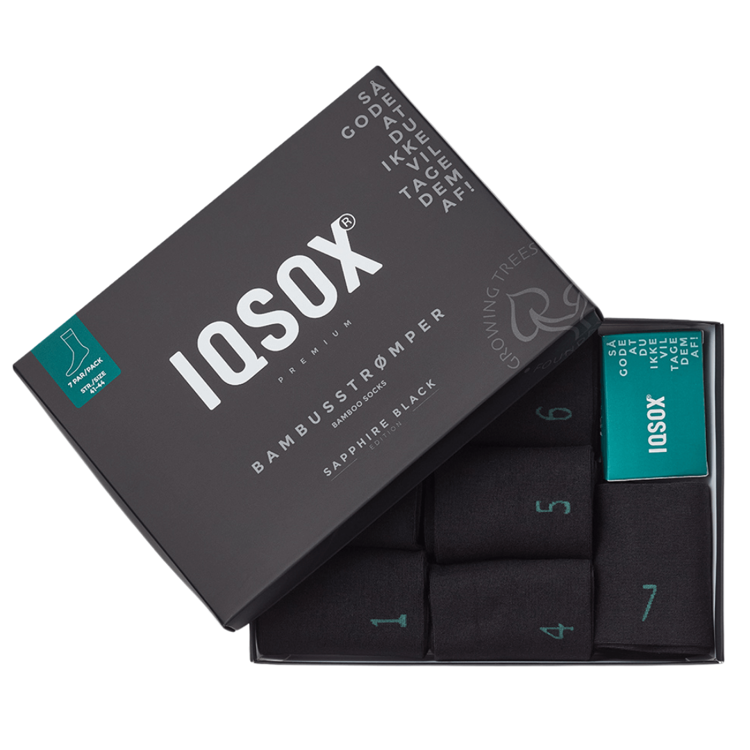 IS SOX premium bamboo 7-pakkaus, musta - Moment.fi